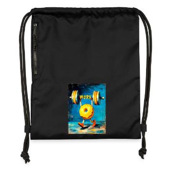 "Workout" by van Gogh - Gymsac made from recycled material - black - Front