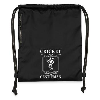Cricket Gentleman – Stilvolles Sportler Design - Turnbeutel aus Recycling-Material - military Green - Vorne