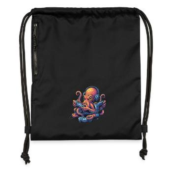 Gambling Octopus – My Gaming Octopus - Sac à cordon en polyester recyclé - noir - Devant