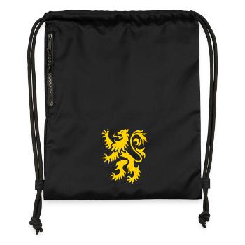Lion Munich heraldic animal – Bayern Stolz Design - Gymsac made from recycled material - black - Front