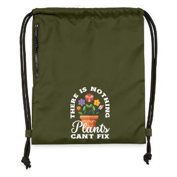Garden & Plant Lovers Gifts - Gymsac made from recycled material - military green - Front