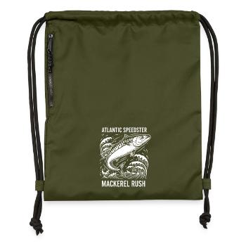 Sea Fishing Mackerel Mackerel Rush - Gymsac made from recycled material - military green - Front