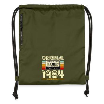 Original 1984 Retro Cassette - Sac à cordon en polyester recyclé - military green - Devant
