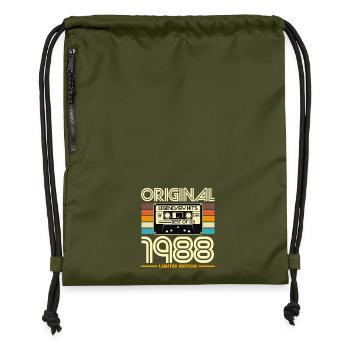 Originale Retro-Hits von 1988 - Turnbeutel aus Recycling-Material - military Green - Vorne