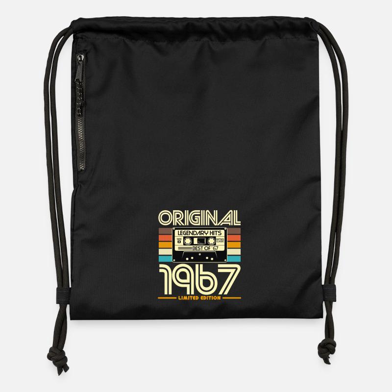Cassette Vintage 1967 Édition Limitée - Sac à cordon en polyester recyclé - noir
