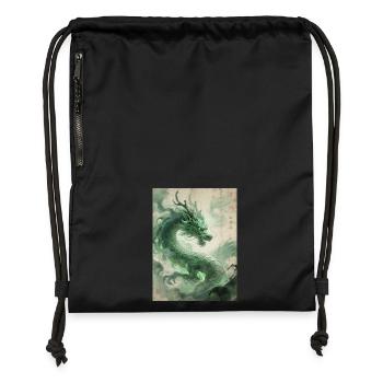 Der Aufstieg des Drachen: Qinglong – Östlicher Wohlstand - Turnbeutel aus Recycling-Material - Schwarz - Vorne