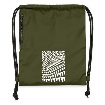 Optical Triangle Warp - Gymsac made from recycled material - military green - Front