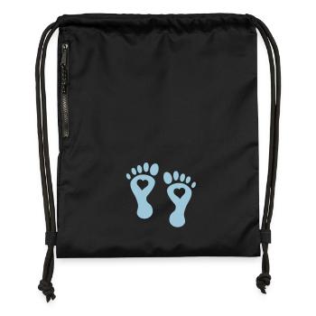 baby foot heart - Sac à cordon en polyester recyclé - noir - Devant