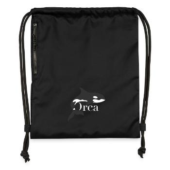 Orca Dream – Épaulard majestueux - Sac à cordon en polyester recyclé - noir - Devant
