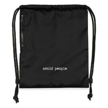 avoid people - Turnbeutel aus Recycling-Material - military Green - Vorne