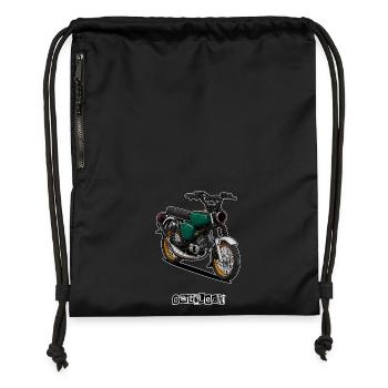 S51 (vert) // Illustration - Sac à cordon en polyester recyclé - military green - Devant