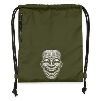 Maske - Turnbeutel aus Recycling-Material - military Green - Vorne
