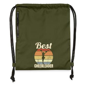 Best Cheerleader - Gymsac made from recycled material - military green - Front
