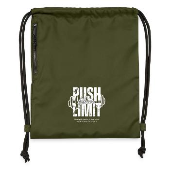Push your limit - Turnbeutel aus Recycling-Material - military Green - Vorne