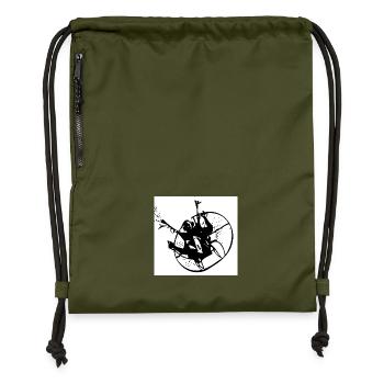 PARAMOTEUR - Sac à cordon en polyester recyclé - military green - Devant