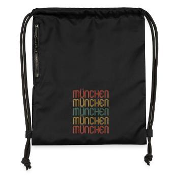 Münchnerin Münchner München - Turnbeutel aus Recycling-Material - Schwarz - Vorne