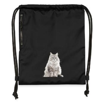 Norwegian Forest Cat Norwegische Waldkatze - Turnbeutel aus Recycling-Material - military Green - Vorne