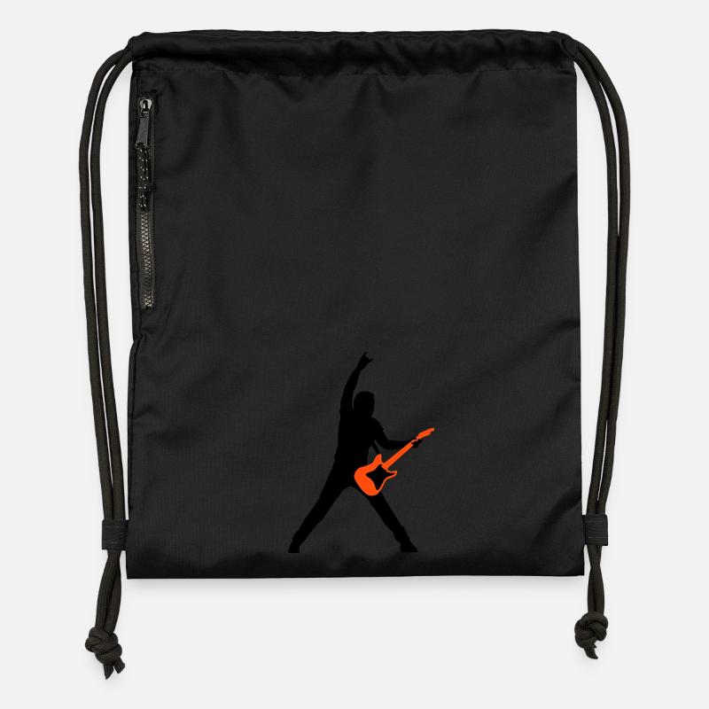 rock_gitarrist_2c - Gymsac made from recycled material - black