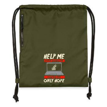 help me stack overflow you are my only hope - Turnbeutel aus Recycling-Material - military Green - Vorne