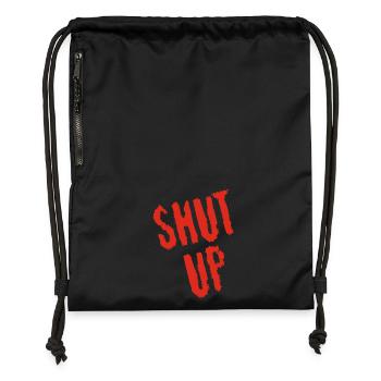 Be quiet! (red) - Gymsac made from recycled material - black - Front