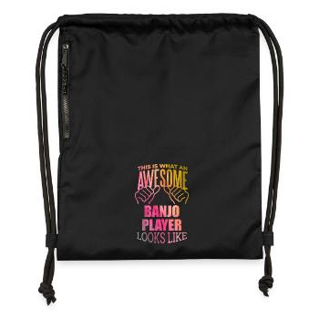 banjo - Sac à cordon en polyester recyclé - noir - Devant
