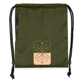 Lotus - Gymsac made from recycled material - military green - Front