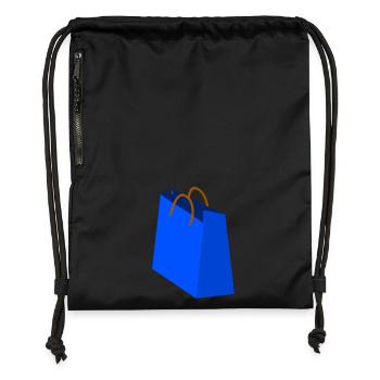 Shopping Bag - Gymsac made from recycled material - black - Front