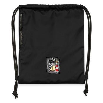 Lighthouse Sailing Ship Compass Maritime - Gymsac made from recycled material - black - Front