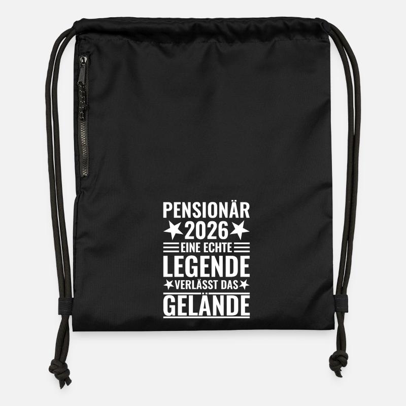Retraité 2026 : Une légende quitte le site - Sac à cordon en polyester recyclé - noir