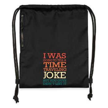 Time travel - Gymsac made from recycled material - black - Front