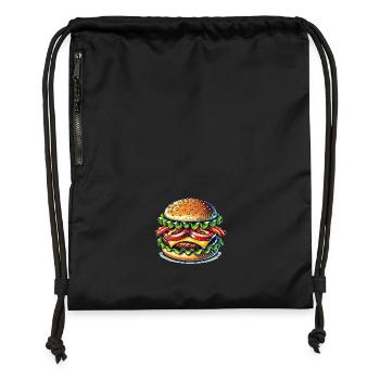 Burger - Turnbeutel aus Recycling-Material - Schwarz - Vorne