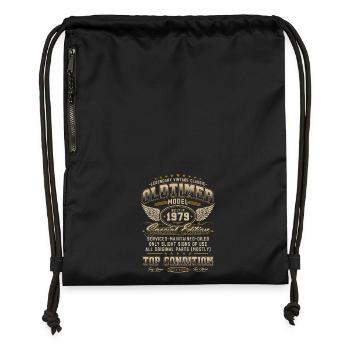 Oldtimer Baujahr 1979 Jahrgang Geburtstag Geschenk - Turnbeutel aus Recycling-Material - Schwarz - Vorne