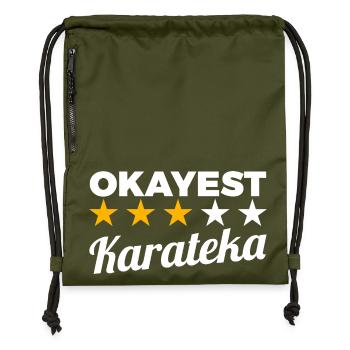 Karatéka moyen - Sac à cordon en polyester recyclé - military green - Devant