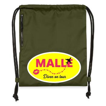 MALLE : Divas en tournée - Sac à cordon en polyester recyclé - military green - Devant