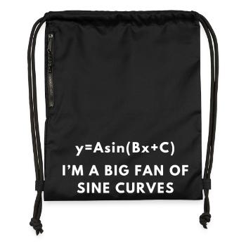 Funny Trigonometry Slogan | Geometry Teacher - Gymsac made from recycled material - military green - Front