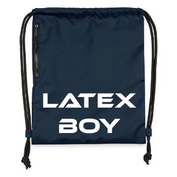 Schrift Design "Latex Boy" - Turnbeutel aus Recycling-Material - Navy - Vorne