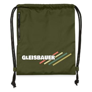 Arbeitsplatz Gleisbauer - Turnbeutel aus Recycling-Material - military Green - Vorne