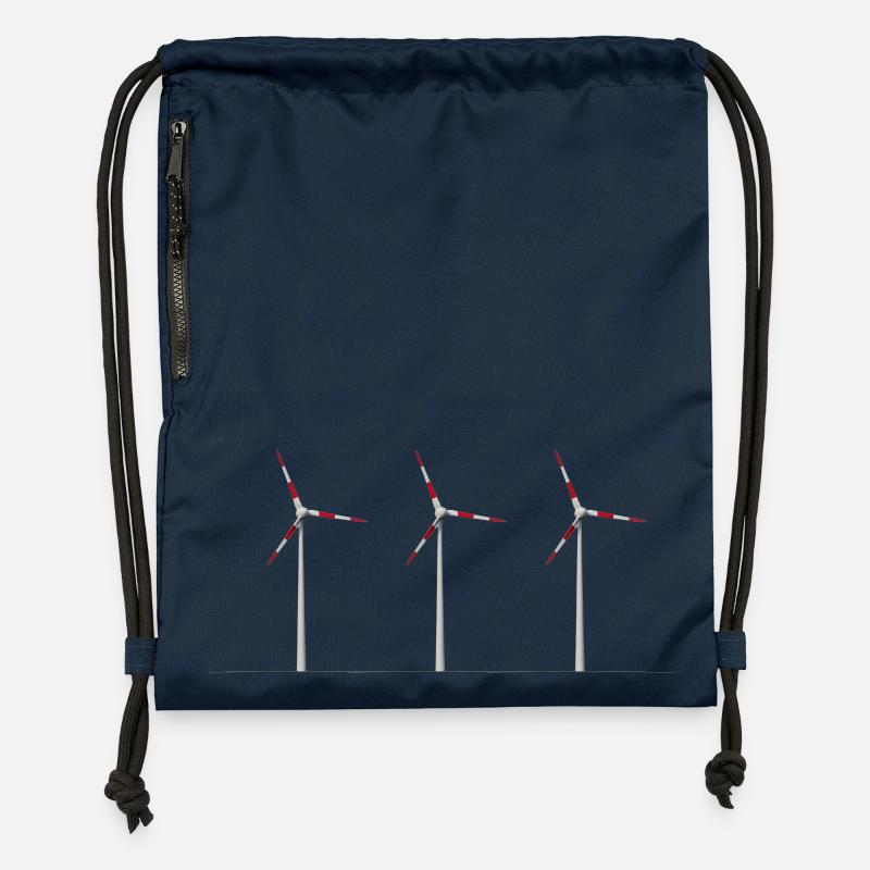 windrad - Turnbeutel aus Recycling-Material - Navy