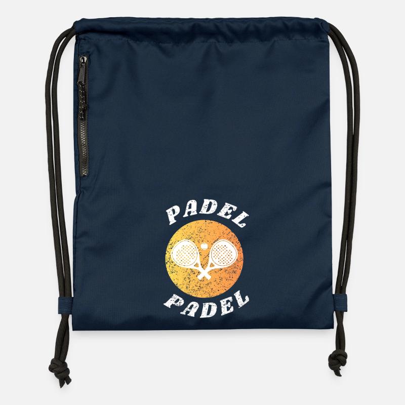 Eat Sleep Padel Repeat - Cadeau Sport de Raquette Cool - Sac à cordon en polyester recyclé - bleu marine