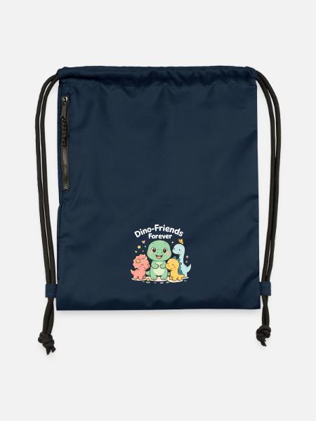 Dino-Friends - Turnbeutel aus Recycling-Material - Navy