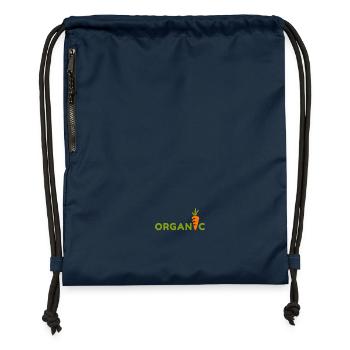 Organic. Bio. Essen. - Turnbeutel aus Recycling-Material - Navy - Vorne
