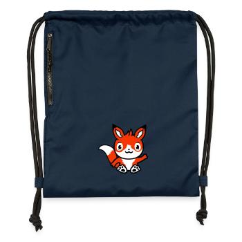 Fuchs Rotfuchs Wildes Tier Schlauer Wald Bewohner - Turnbeutel aus Recycling-Material - Navy - Vorne