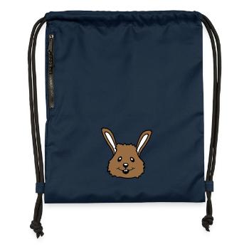Bunny Rabbit Bunny Cartoon Small Animal Cute - Gymsac made from recycled material - navy - Front