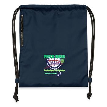 Hemd für psychische Gesundheit - humorvolle Krankenschwester. - Turnbeutel aus Recycling-Material - Navy - Vorne