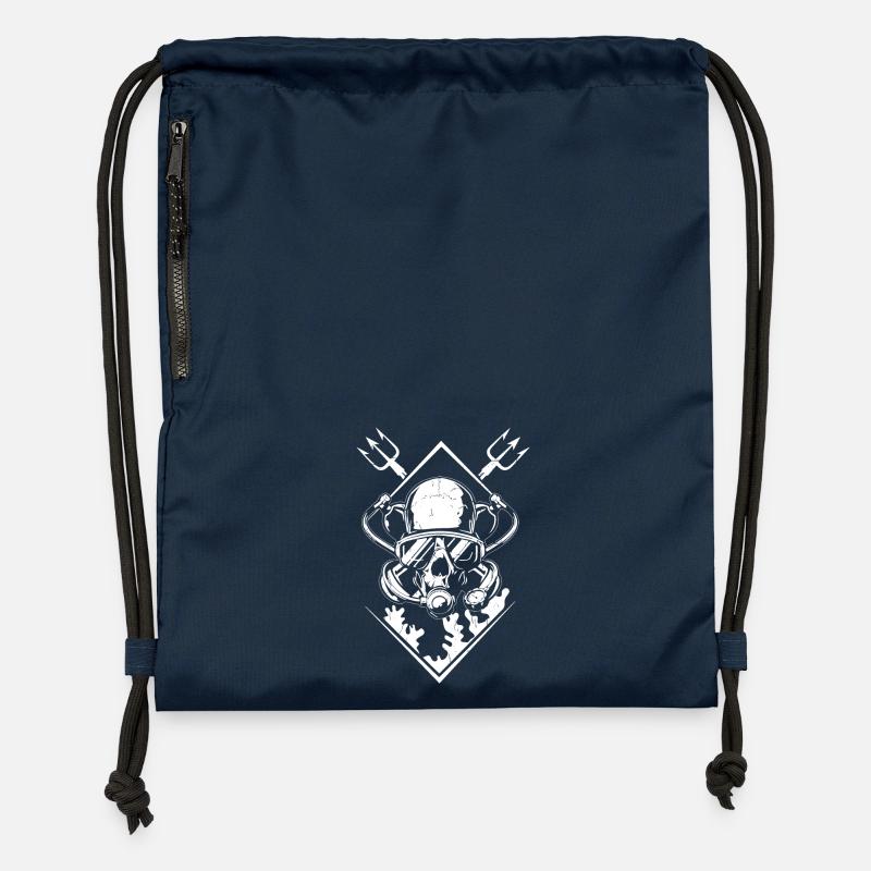 DIVING DIVERS HOBBY SPORTS GIFT DIVING DIVE - Gymsac made from recycled material - navy