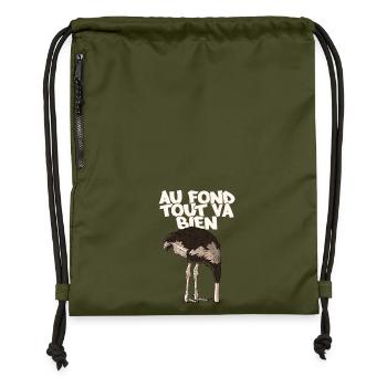 Autruche - Sac à cordon en polyester recyclé - military green - Devant