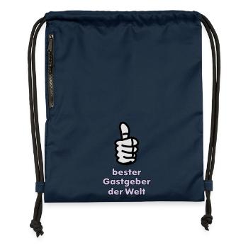 Vektorgrafik bester Gastgeber der Welt - Turnbeutel aus Recycling-Material - Navy - Vorne