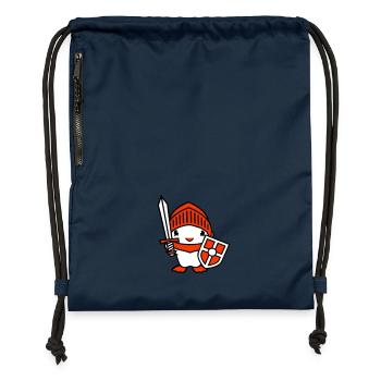 Duck Knight Armor Sword Shield Helmet Fighter - Gymsac made from recycled material - navy - Front