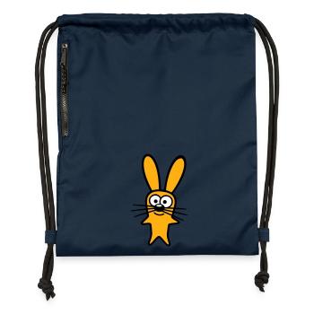 Bunny Rabbit Bunny Cartoon Small Animal Cute - Gymsac made from recycled material - navy - Front