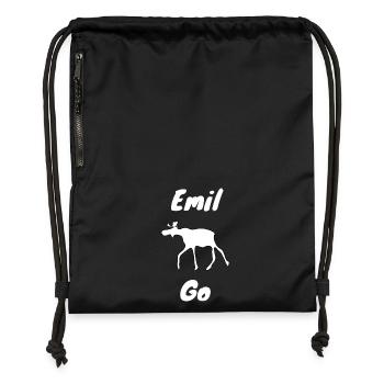 Emil l’élan avec - Sac à cordon en polyester recyclé - military green - Devant